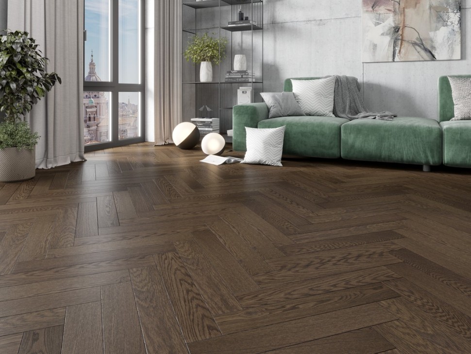 Инженерная доска Eppe Alberga Английская елка AL1208 Дуб Maron