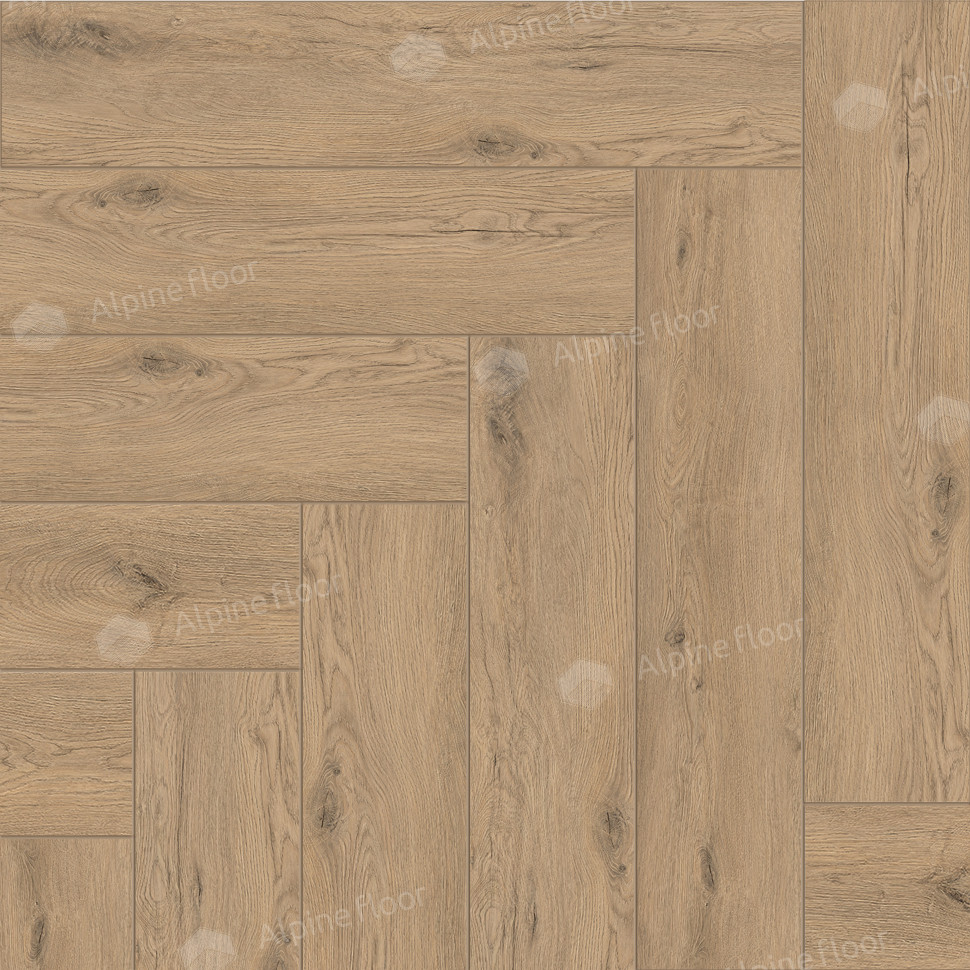 Кварц-винил Alpine floor Изящный паркет 13-23 Дуб Алиот
