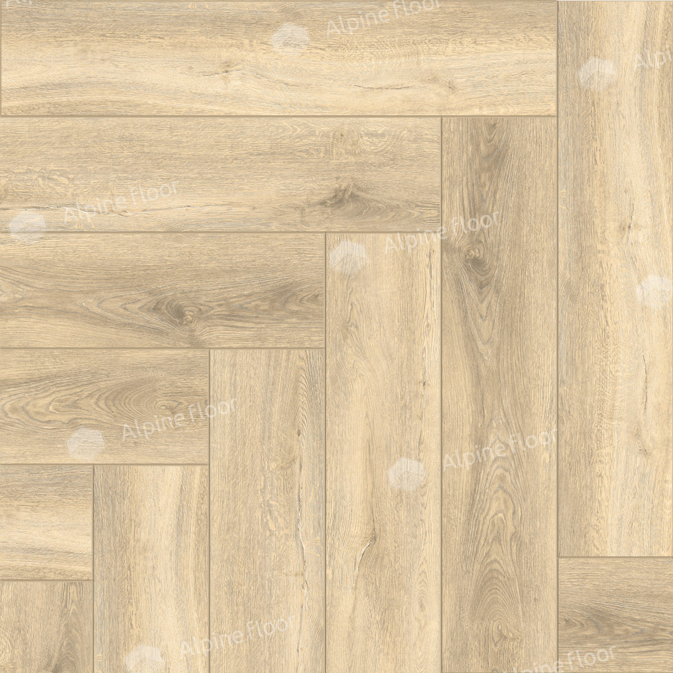 Кварц-винил Alpine floor Изящный паркет 13-24 Дуб Ригель