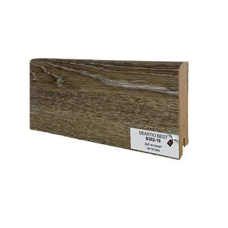Плинтус Deartio B302-18 Дуб антрацит