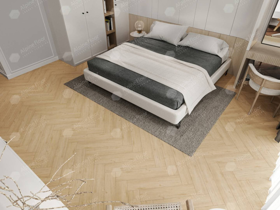 Кварц-винил Alpine floor Изящный паркет 13-26 Дуб Лесат