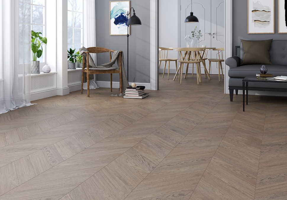 Инженерная доска Gran Parte Капучино Французская ёлка