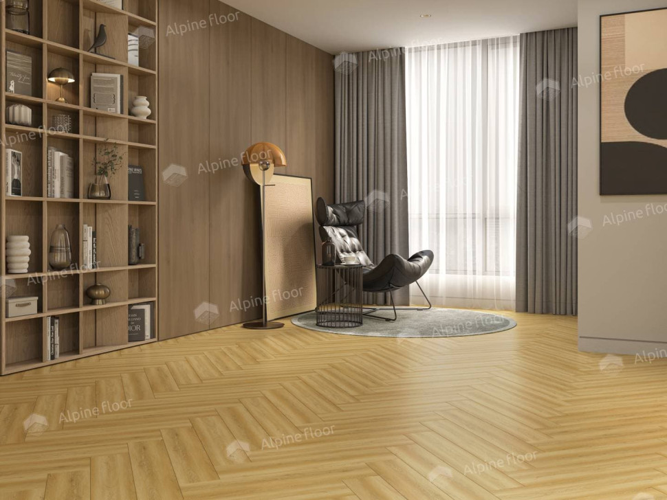 Кварц-винил Alpine floor Изящный паркет 13-28 Дуб Поллукс
