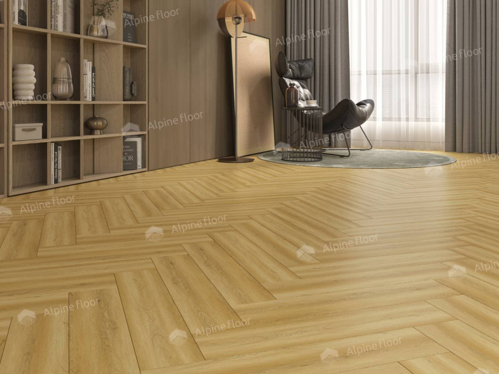 Кварц-винил Alpine floor Изящный паркет 13-28 Дуб Поллукс