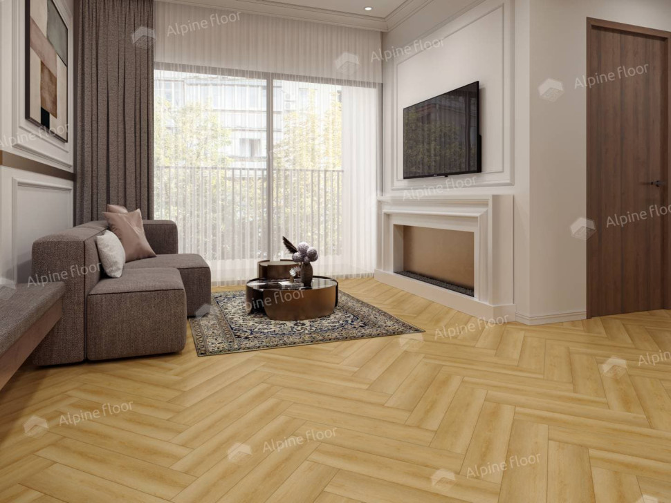 Кварц-винил Alpine floor Изящный паркет 13-29 Дуб Батейн