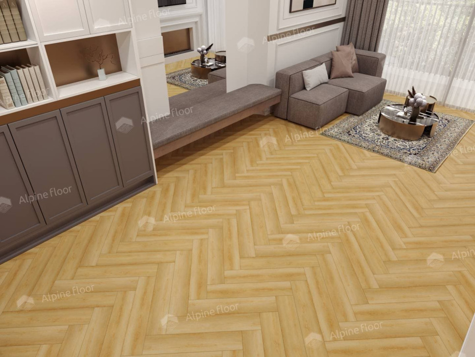 Кварц-винил Alpine floor Изящный паркет 13-29 Дуб Батейн