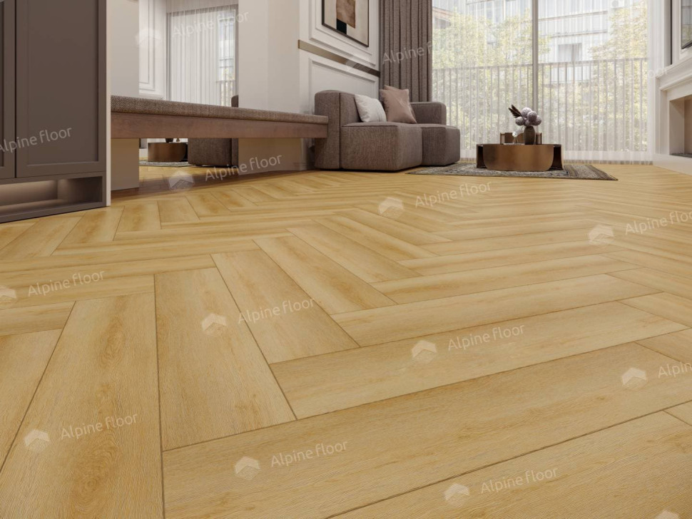 Кварц-винил Alpine floor Изящный паркет 13-29 Дуб Батейн
