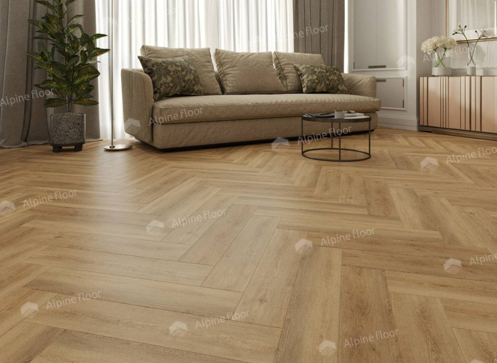 Кварц-винил Alpine floor Изящный паркет 13-30 Дуб Буна