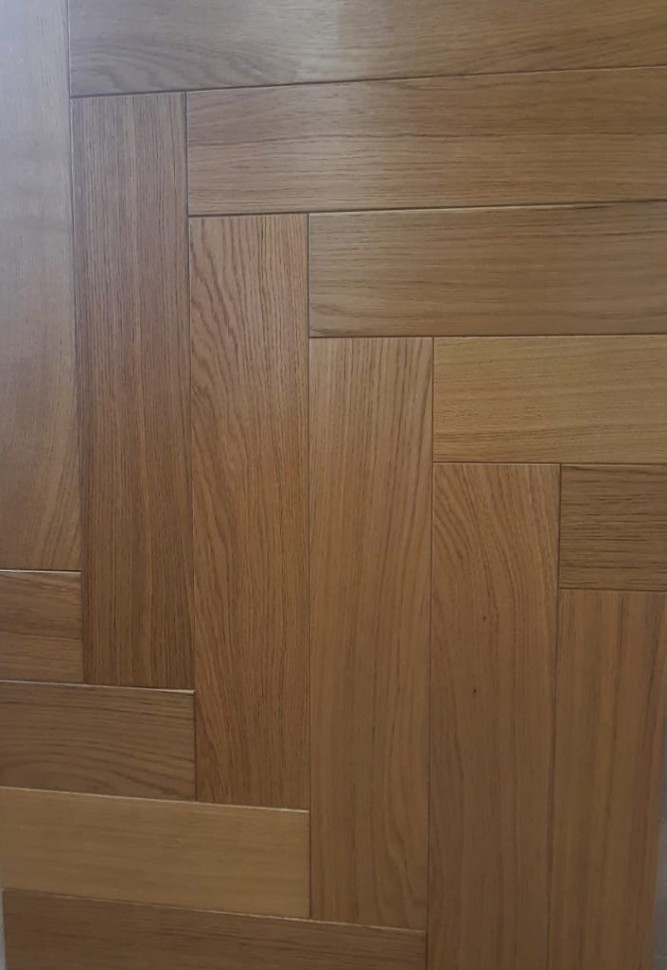 Инженерная доска Kraft Parkett Английская елка 907 Дуб Селект лак