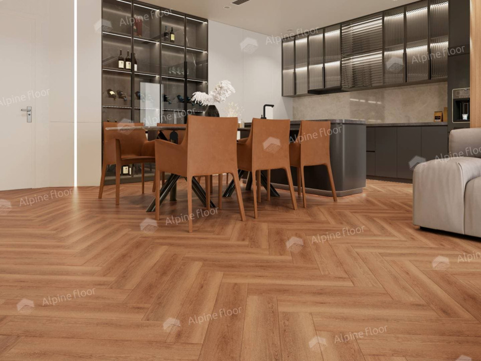 Кварц-винил Alpine floor Изящный паркет 13-31 Дуб Капелла