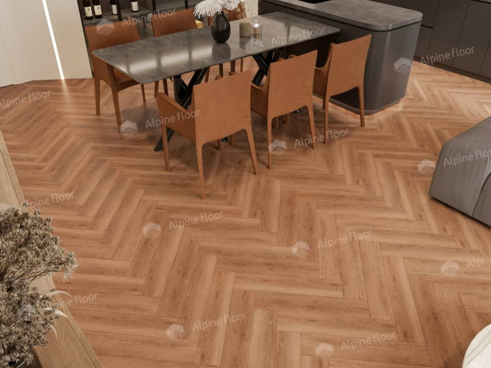 Кварц-винил Alpine floor Изящный паркет 13-31 Дуб Капелла