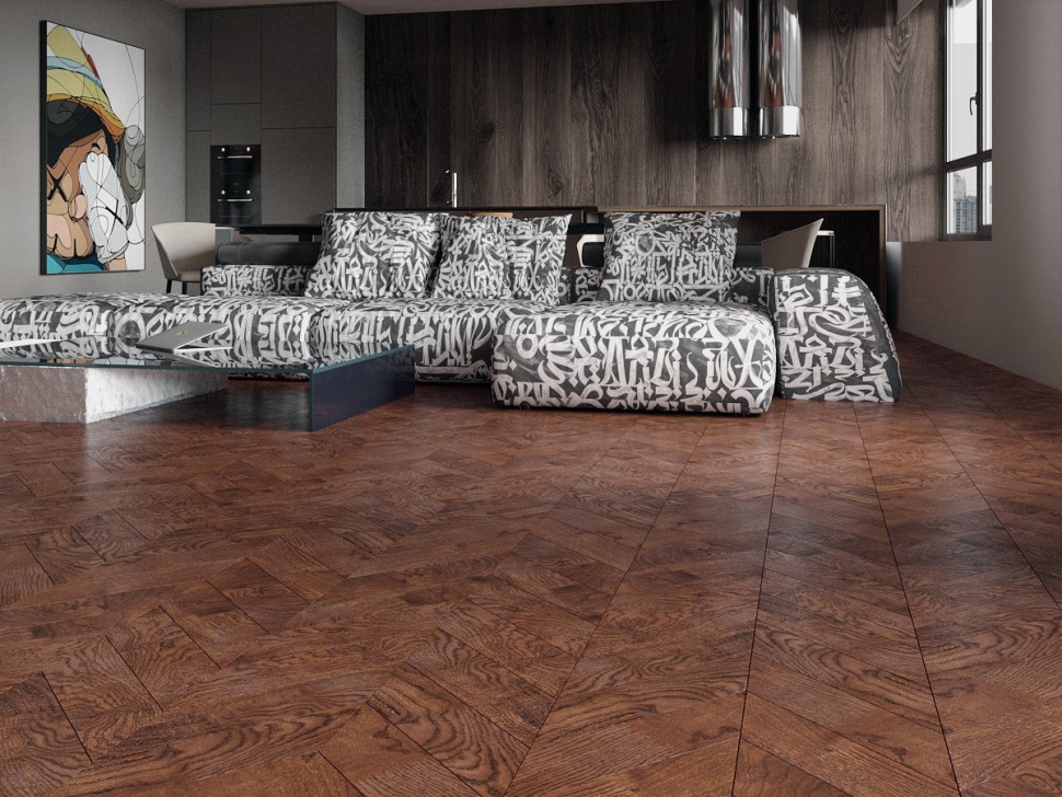 Инженерная доска Gran Parte Элеганте Французская ёлка