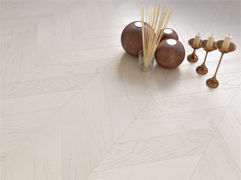 Инженерная доска Gran Parte Французская ёлка Бианко 