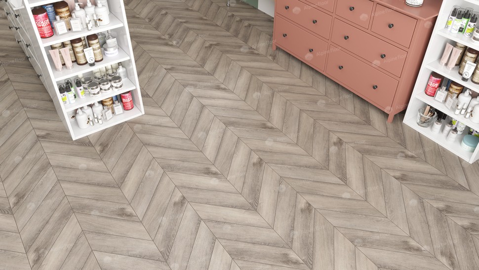 Кварц-винил Alpine floor Chevron 18-8 Дуб Исида