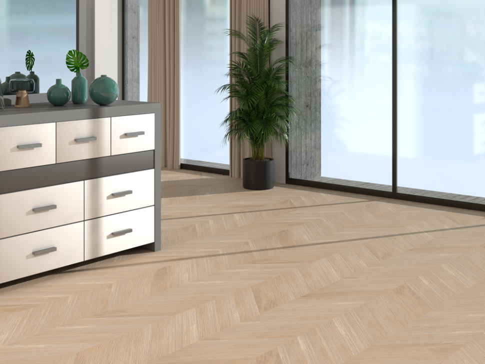 Инженерная доска Gran Parte Крема Французская ёлка 