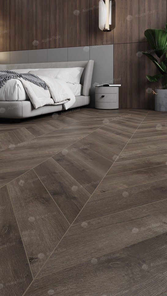 Кварц-винил Alpine floor Chevron 18-9 Дуб Антарес