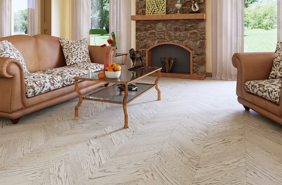 Инженерная доска Gran Parte Латте Французская ёлка