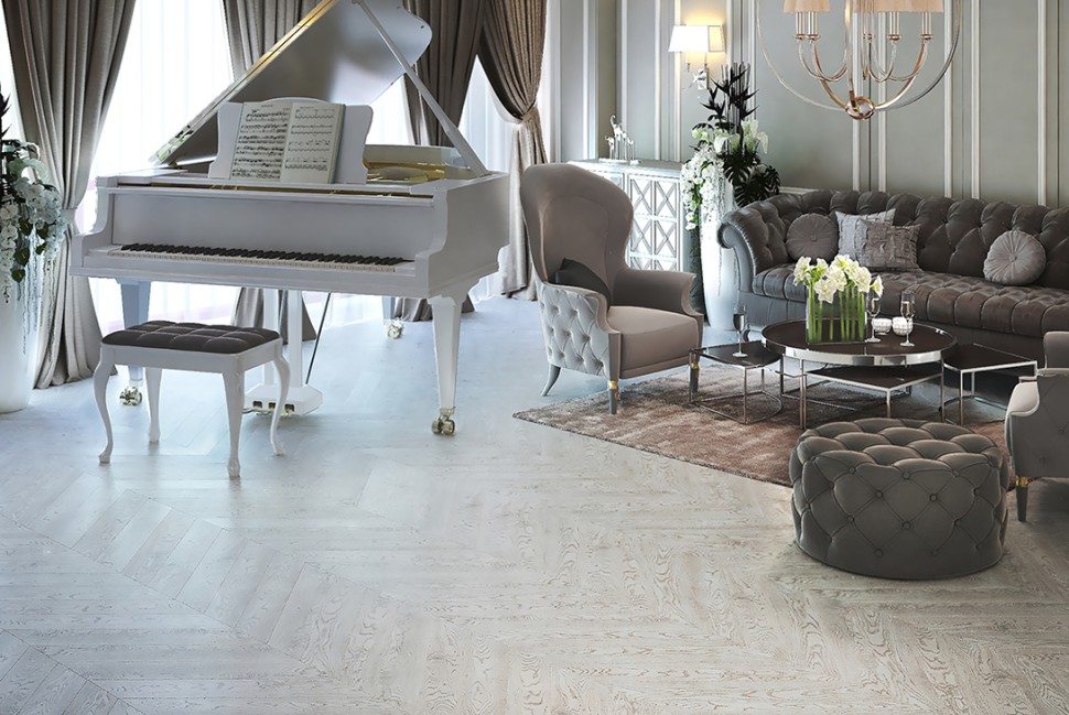 Инженерная доска Gran Parte Латте Французская ёлка