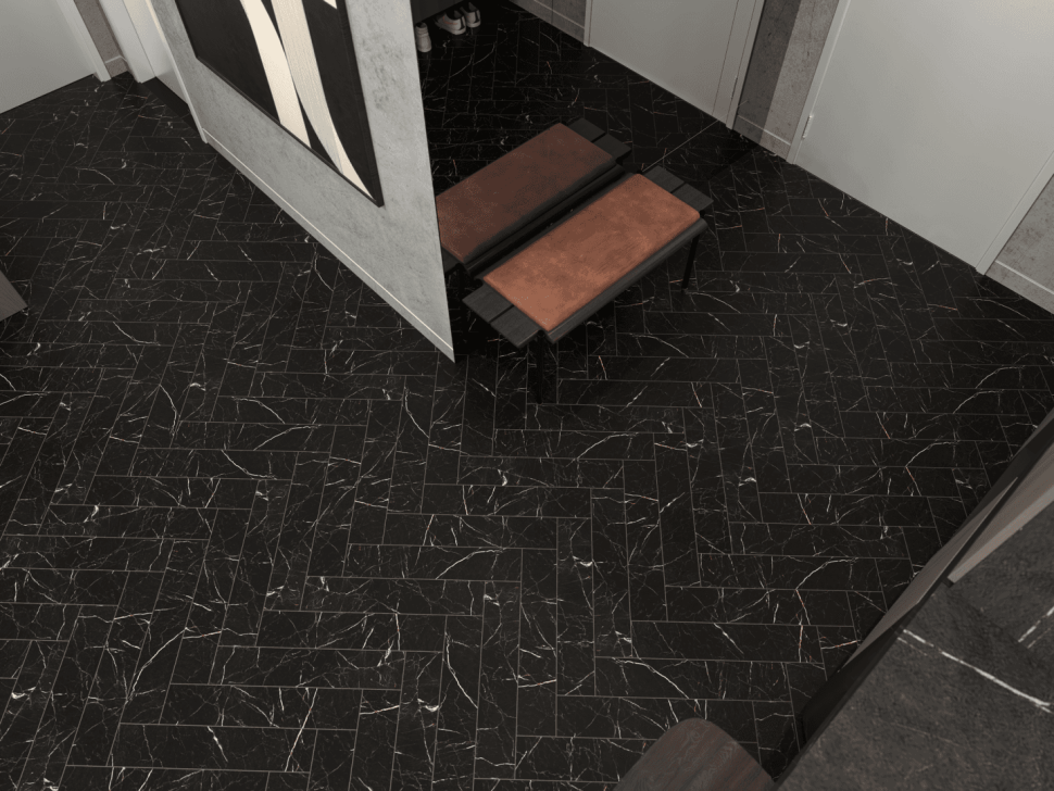 Кварц-винил Alpine floor Адамант Паркет 31-11 Неро