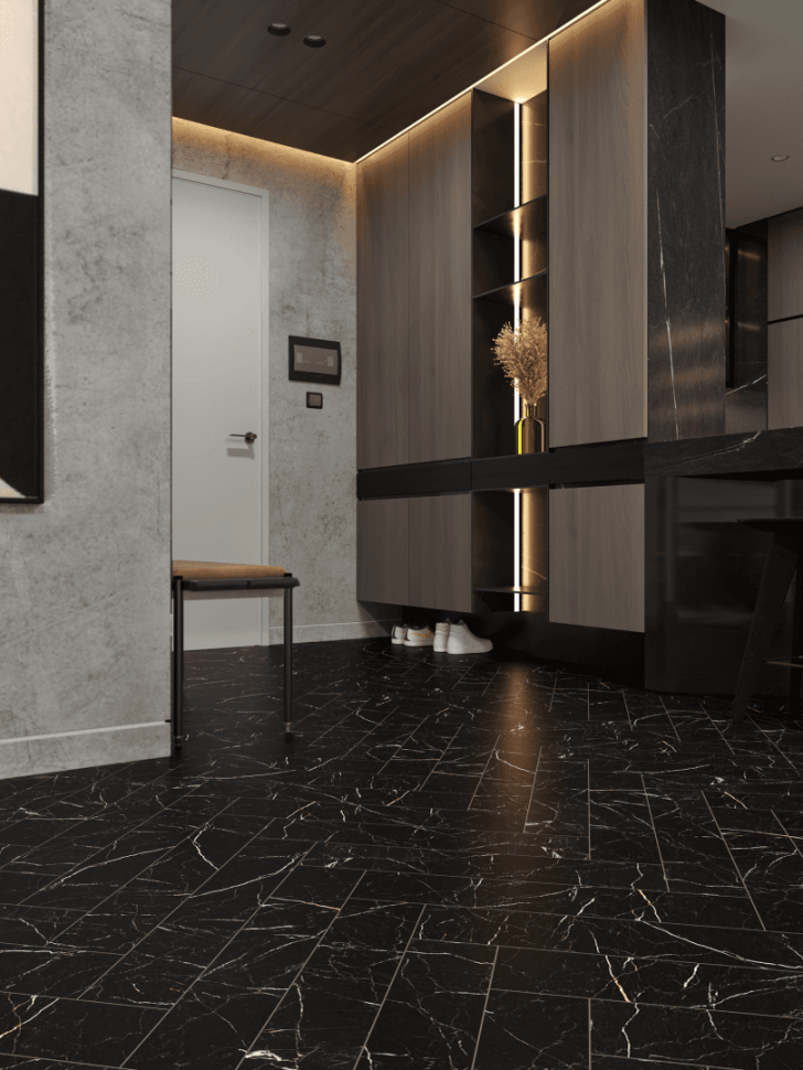 Кварц-винил Alpine floor Адамант Паркет 31-11 Неро