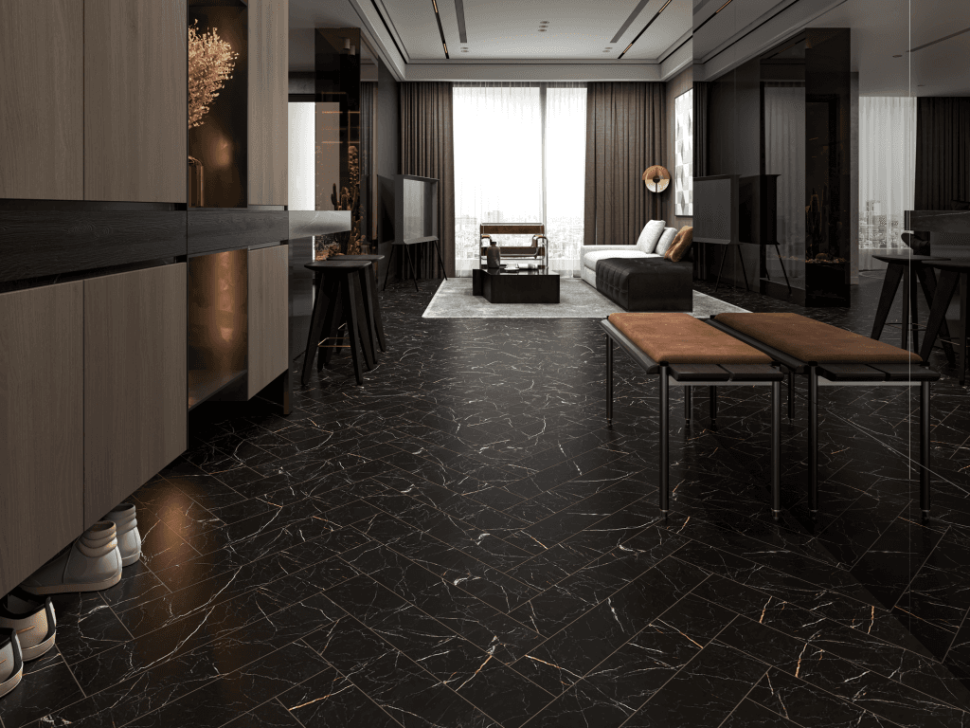 Кварц-винил Alpine floor Адамант Паркет 31-11 Неро