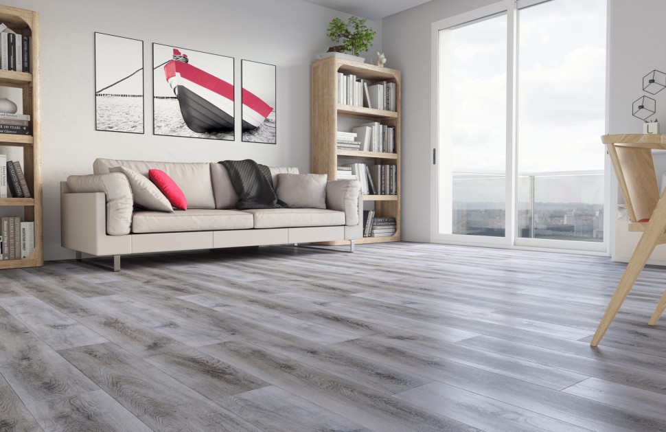 Кварц-винил Fargo Comfort 366-1B Дуб Рустик Серый 