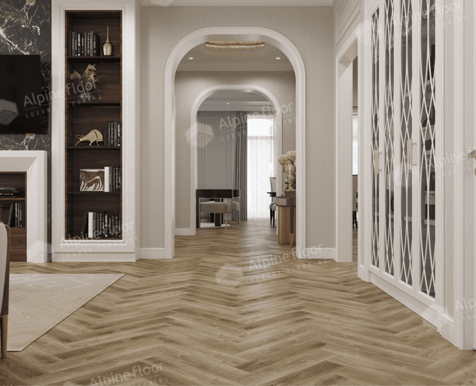 Кварц-винил Alpine floor Изящный паркет 13-35 Дуб Целата
