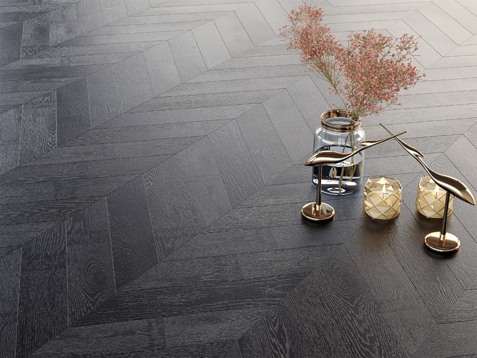 Инженерная доска Gran Parte Антрацит Французская ёлка 