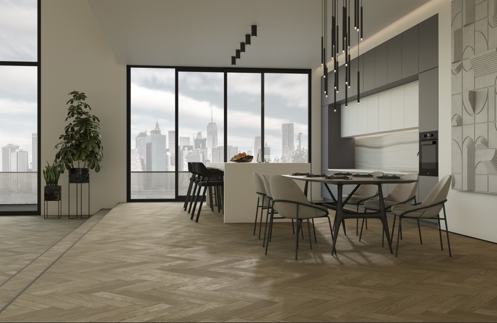 Кварцевый паркет Quartz Parquet Штучный паркет  44-419 Дуб Карельский