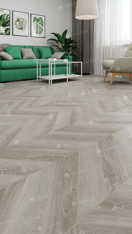 Кварц-винил Alpine floor Chevron LVT 20-1 Дуб Фантазия
