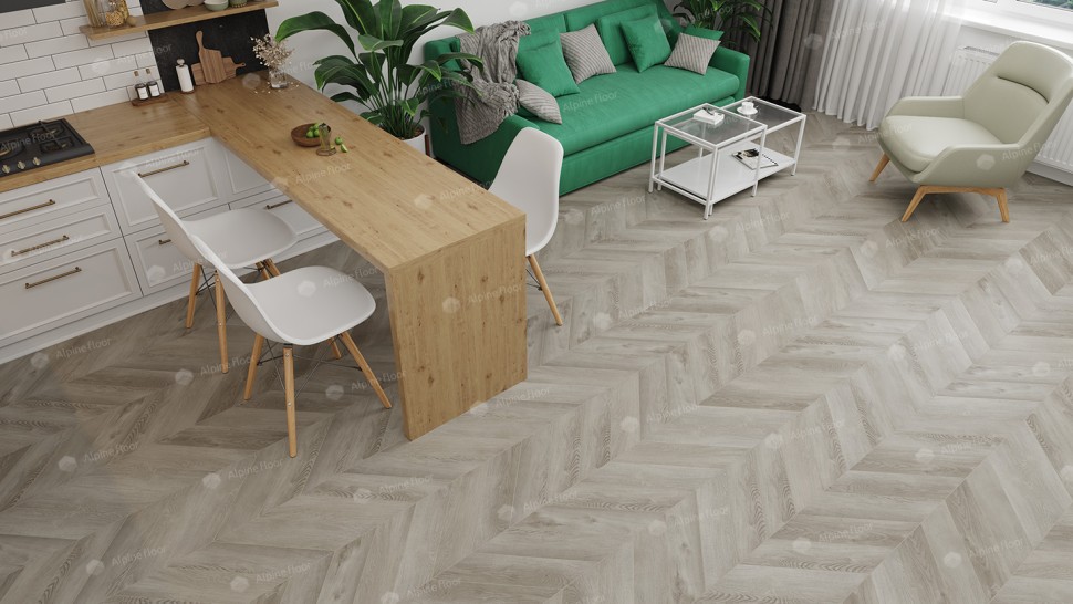 Кварц-винил Alpine floor Chevron LVT 20-1 Дуб Фантазия