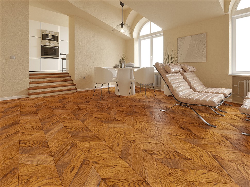 Инженерная доска Gran Parte Амаретто Французская ёлка