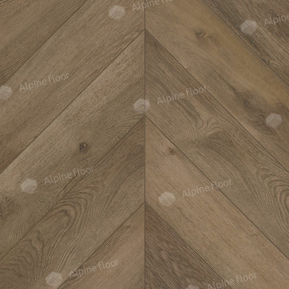 Кварц-винил Alpine floor Chevron LVT 20-4 Дуб Насыщенный