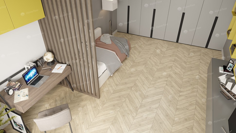 Кварц-винил Alpine floor Chevron LVT 20-7 Сонома