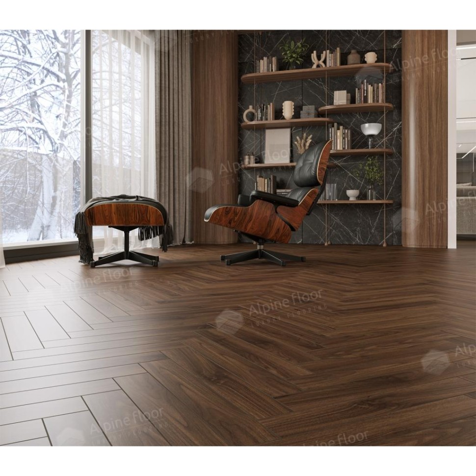 Ламинат Alpine floor Original Herringbone 12 105-12 Орех Трентино