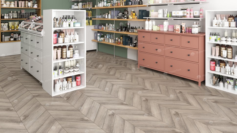 Кварц-винил Alpine floor Chevron LVT 20-8 Дуб Исида