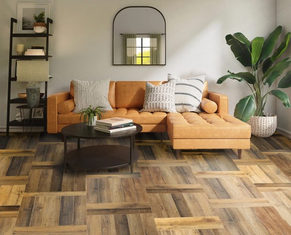 Кварц-винил Respect Елочка 2306 Дуб Амбарный 