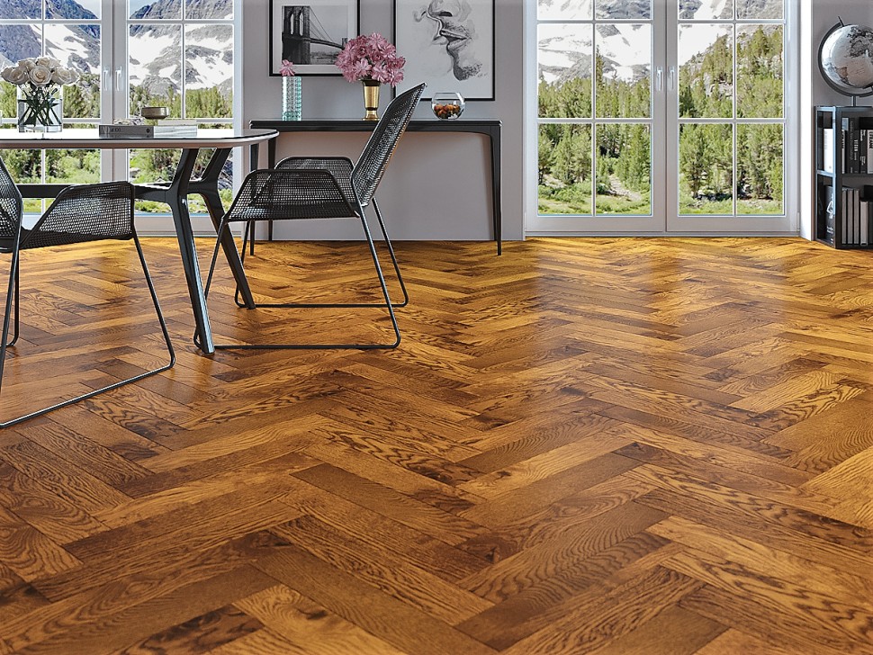 Инженерная доска Gran Parte Амаретто Английская ёлка