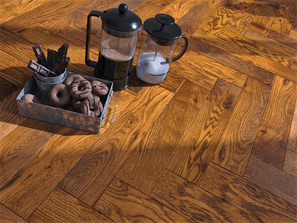 Инженерная доска Gran Parte Амаретто Английская ёлка