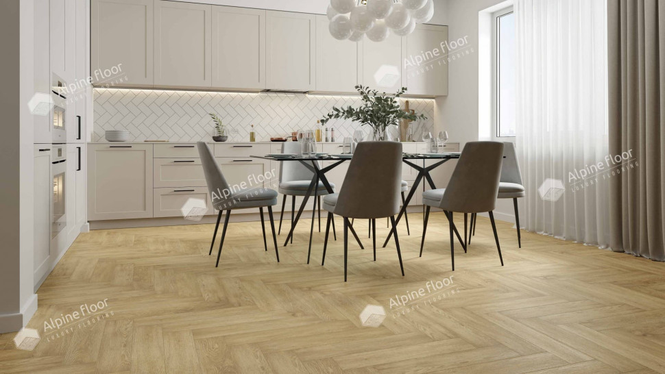 Кварц-винил Alpine floor Премиальный паркет (Parquet Premium) 19-3 Дуб Ваниль Селект