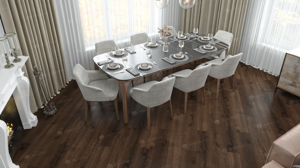 Кварц-винил Alpine floor Real Wood 2-2 Дуб Мокка