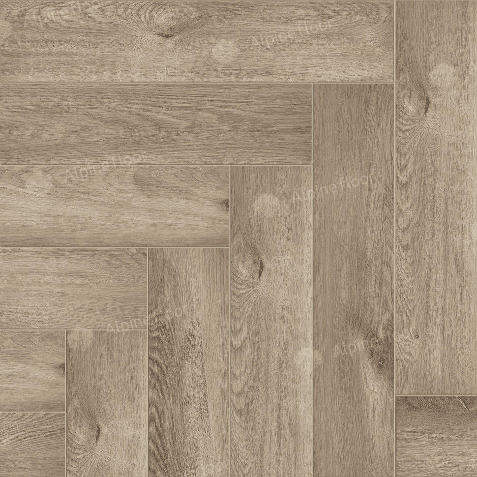Кварц-винил Alpine floor Премиальный паркет (Parquet Premium) 19-5 Дуб Натуральный Отбеленный
