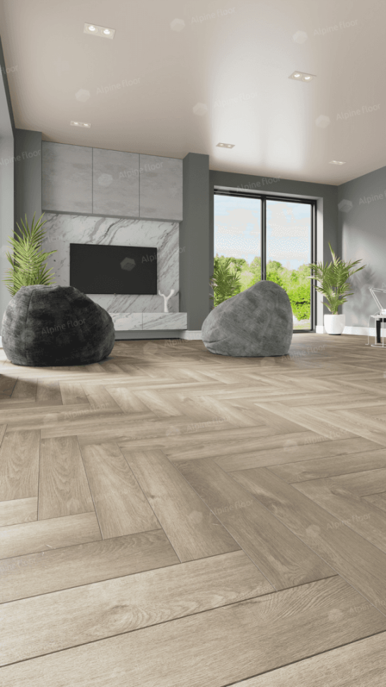 Кварц-винил Alpine floor Премиальный паркет (Parquet Premium) 19-5 Дуб Натуральный Отбеленный