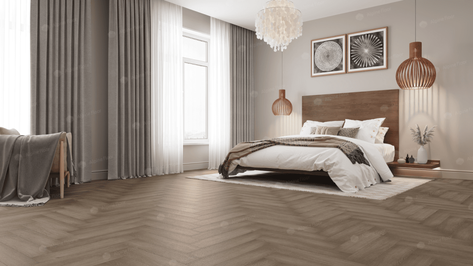 Кварц-винил Alpine floor Премиальный паркет (Parquet Premium) 19-7 Дуб насыщенный