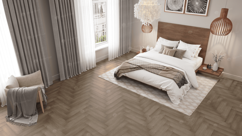 Кварц-винил Alpine floor Премиальный паркет (Parquet Premium) 19-7 Дуб насыщенный