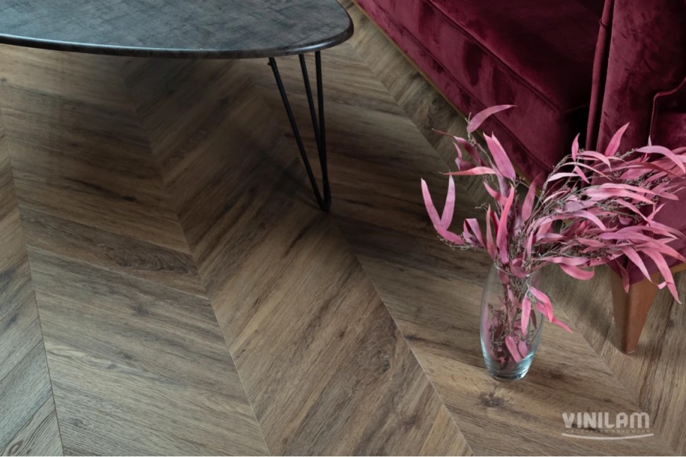Кварц-винил Vinilam Parquet Chevron LVT I107516 Шеврон Лувр