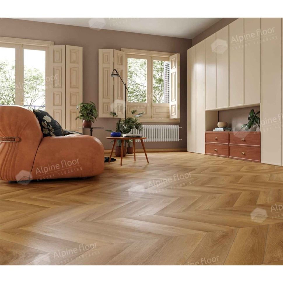 Кварц-винил Alpine floor Шеврон 18-18 Баварский лес
