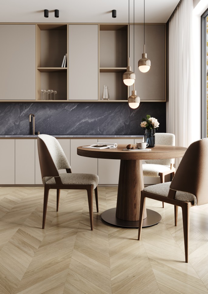 Кварцевый паркет Quartz Parquet Французская Ёлка 99-405 Дуб Лимба