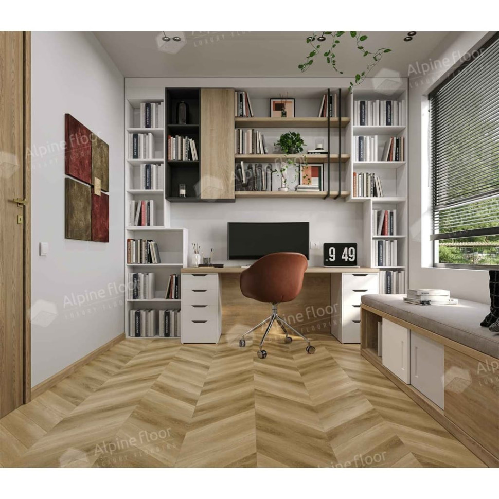 Кварц-винил Alpine floor Шеврон 18-17 Изящный