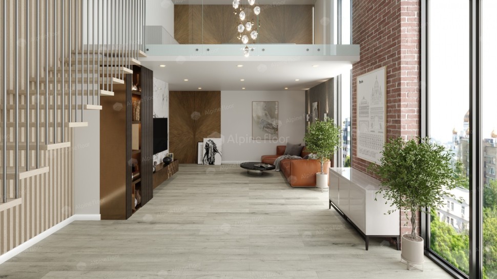 Кварц-винил Alpine floor Premium XL 7-22 Дуб Серебряный